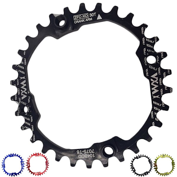 104bcd 30t Pyörän Kampikiekko Kapea Laaja Ultralight Mtb Pyörä Ketjupyörä Ympyrä Kampisarja Levy Pyöräily Pyöreä Yksivaihteinen Ketjupyörä