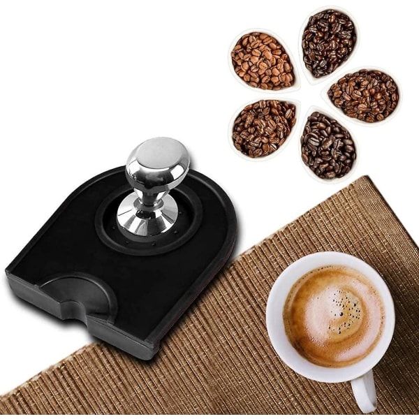 Multifunktionel Tyk Ikke-Skridsikker Slidstærk Kaffe Anti-Pry Pad Silikon Pad (sort) 1 Pak