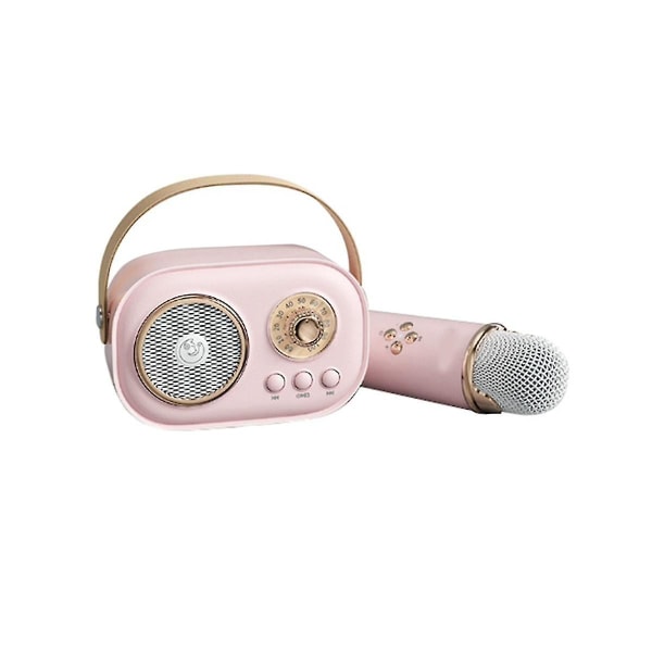 Mini Trådlös Bluetooth Ljud Hemsång Karaoke Integrerad Mikrofon Högtalare Stereo Hemma Ktv Se
