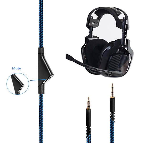 Erstatningskabel for Logi Tech Astro A10 A40 Gaming-hodetelefoner