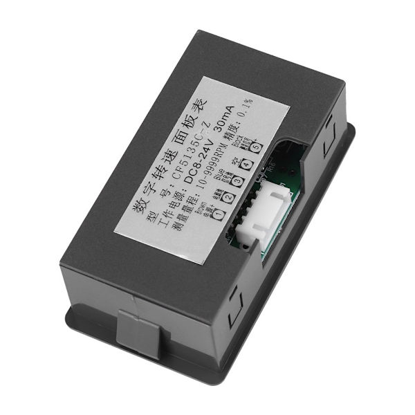 4 Digit LED Display Tacho RPM Hastighedsmåler Panel Induktiv Hall Effekt Sensor NPN Nærhedsafbryder Rød/Blå(Blå)