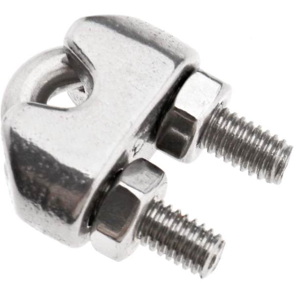 Stærke Wire Rope Klemmer Kabelgreb Stål Wire U Bolte Fastgørelse (10 stk, Sølv)