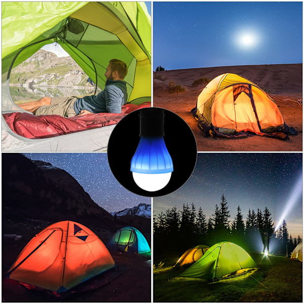 5 st Campinglampor LED Tältlampor med Karbinhakar Utomhus Mini Campinglykta Bärbar LED Tältlykta [Energiklass A]