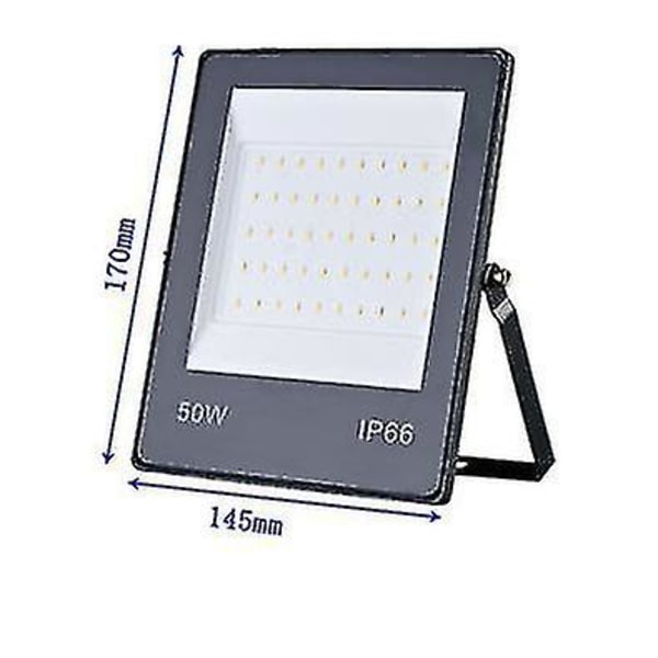 50W LED-ulkovalaisin, Vedenkestävä IP65, 4500lm, Ulkovalaistus, 6500K Valkoinen valo, Turvallisuusvalaistus