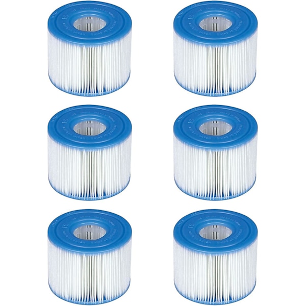 29001b01demgbai Intex-29001e Purespa Type S1 Easy Set Pool Filter Cartridges, (6 Fil, 1-pack, Blue