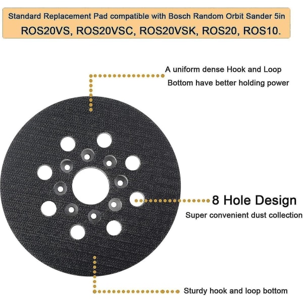 125 mm slibepude kompatibel med Bos-ch Pex A,x 125-1 Ae,pex Ae, Skil 7402/7490, 2 stk.