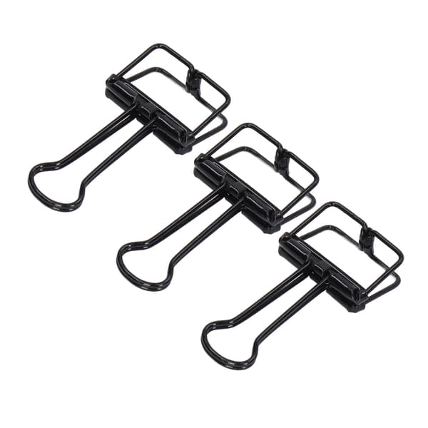 80 stk. hulclips 0,7 tommer robuste hule metalclips til hjemmekontoret, sorte