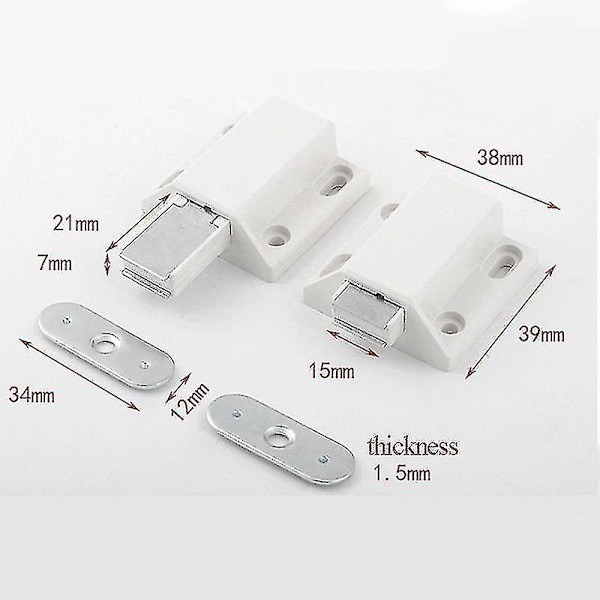 10 st Magnetiska Skåpslås Push To Open Magnet Låsset För Kök Trä Dörr
