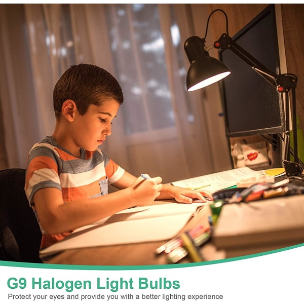 Dæmpbare G9 Halogen Lyspærer 40w 230v Varmt Hvid Til Mikrobølgeovn Komfur Loftlamper Pakke Med 12 [Energiklasse G]