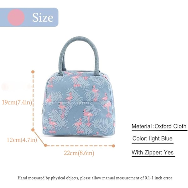 Lunsjpose Tote Bag for Kvinner Bred Åpen Isolerte Kjølepose Vannbestandig Termisk Lekkasjesikker Lunsjarrangør For Menn Jenter Utendørs Piknik Arbeid Flamingo