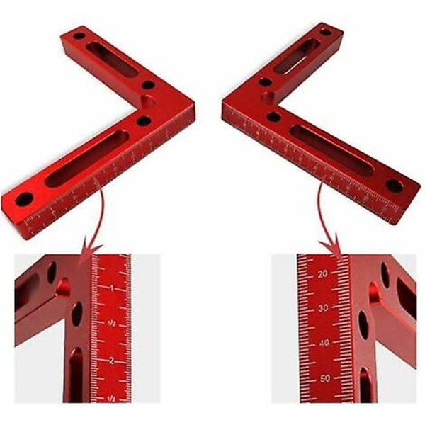 Aluminum Alloy 90 Degree Positioning Squares, 12 X 12 Cm Square Clamp, Right Angle Clamps, Woodworking Tool For Clamping Boxes And Shelf Cabinets.