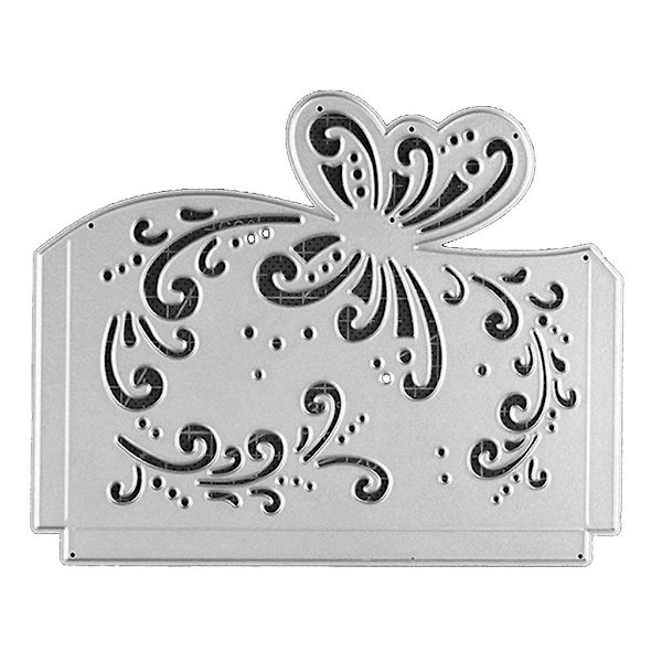 Fjärilskuvert i metallskärform, utsökt scrapbooking präglingsstencil