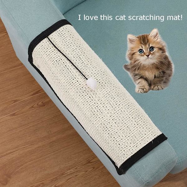 Kattklösmatta Soffa Möbelskydd Kattklösbräda Naturlig Sisal Kattklösdyna Kattklös Soffaöverdrag Skydd Kattklor Vård Leksak Nail Installation