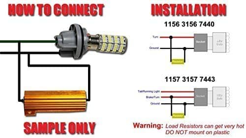 BELYSNING 2 stk LED Lastmotstand 50W 8ohm LED-lys Blinklysfeil/Blinklys/Hyperblinking
