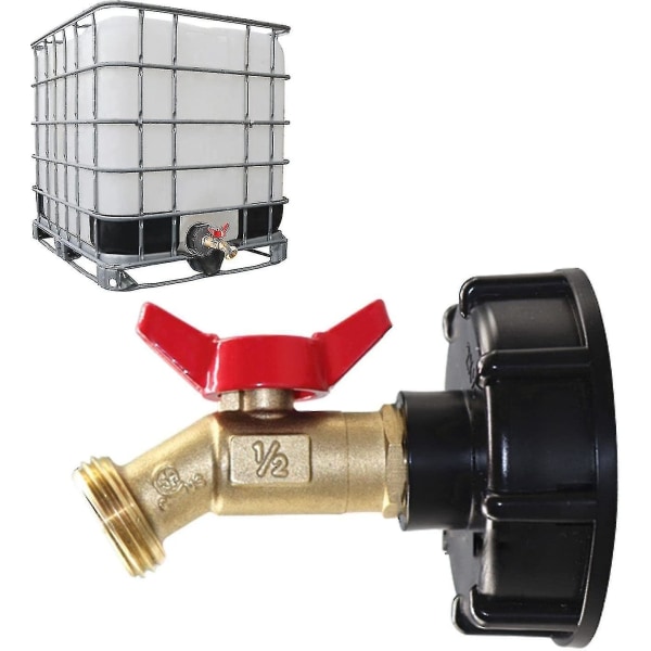 IBC Tank-anslutningskranadapter Tankkran Avloppstankadapter För IBC Tankadapter 1/2&quot; Kranutloppsanslutning Ventilkran Trädgårdsslanganslutning