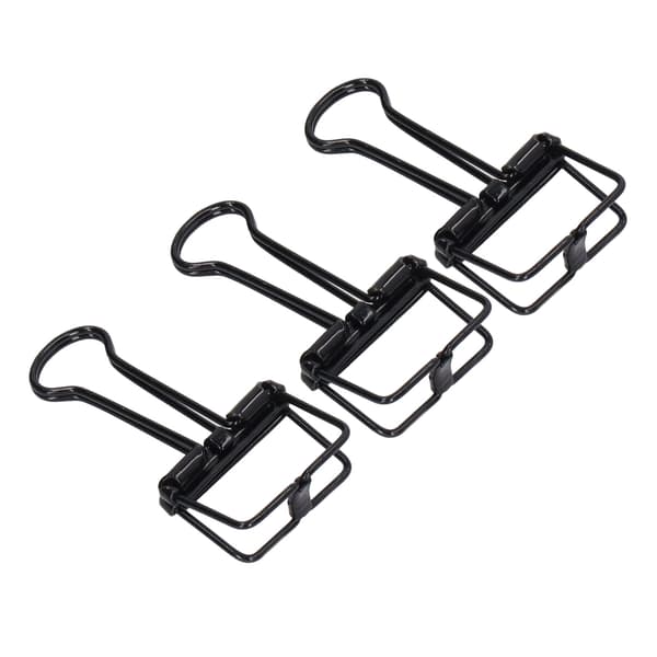 80 stk. hulclips 0,7 tommer robuste hule metalclips til hjemmekontoret, sorte