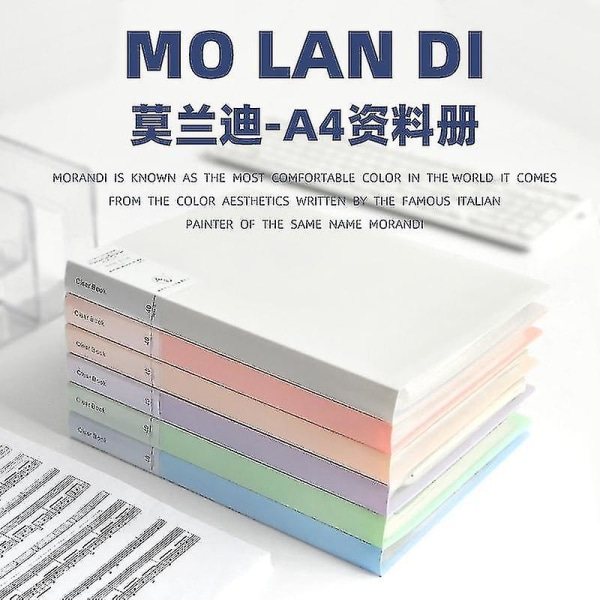 A4 Morandi filväska 100 sidor Databok Stor kapacitet filmappsportfölj Kontorspapper