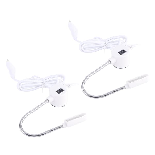 2 stk LED symaskinlys Fleksibelt arbeidslys med magnetisk base