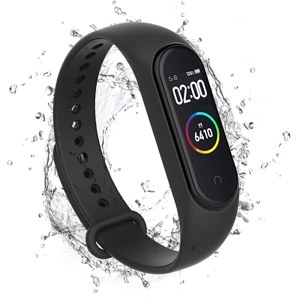2 kpl Silikoniranneke Yhteensopiva Xiaomi Mi Band 3/4 kanssa, Säädettävä Värikäs Vaihtoranneke Pehmeä Urheilukellon Ranneke Korvaava Xiao:lle Black x 2