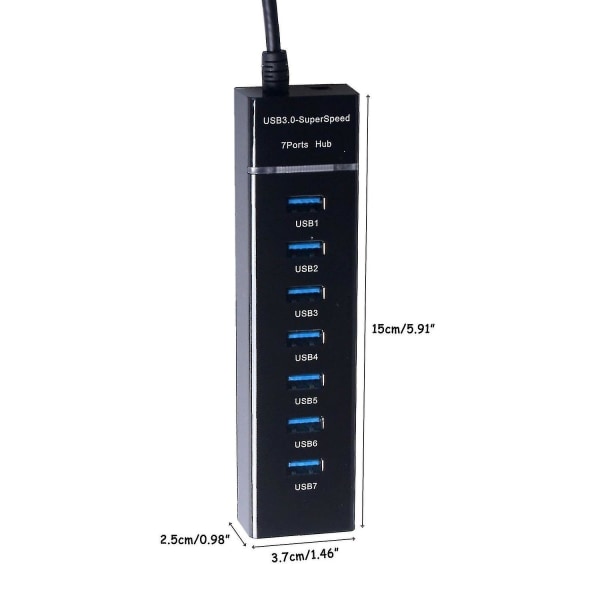 USB 3.0 Hub USB Hub 3.0 USB Splitter Hub 7 Port Multipel Expander USB Hub