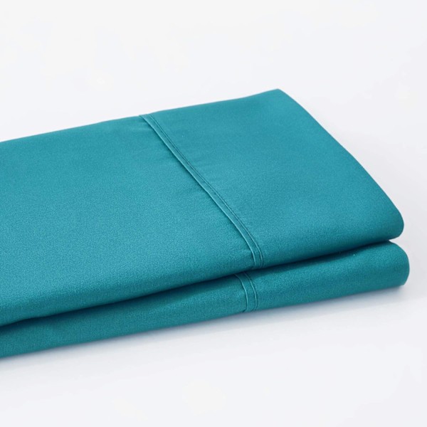 Kuddfodral 2-pack Teal - Borstad Polyester Mikrofiber Kuddfodral med Kuvertförslutning, 50 x 75 cm Teal 2pcs Pillowcases(50x75cm)