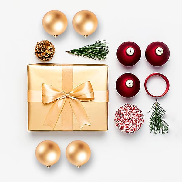 Presentpapper för bröllop, födelsedag, jul (guld)