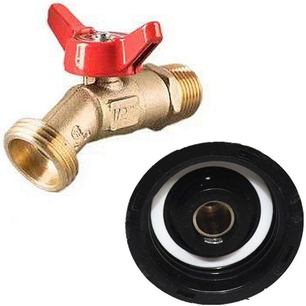 IBC Tank-anslutningskranadapter Tankkran Avloppstankadapter För IBC Tankadapter 1/2&quot; Kranutloppsanslutning Ventilkran Trädgårdsslanganslutning