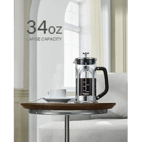 And Tea Maker, 304 Rostfritt Stål och Borosilikatglas Maker med 4 Filt