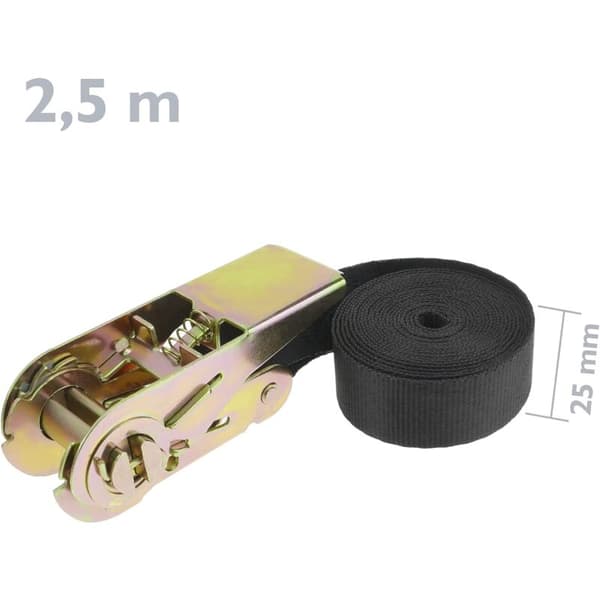 4-pack spännband 3 mx 25 mm, svart