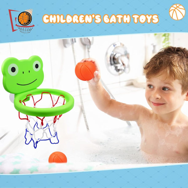 Badelegetøj til 1-3-årige småbørn Basketball Hoop Legetøj Alder 1 2 3 Drenge Piger Badelegetøj Gaver til 1-3-årige Drenge Babyer Småbørn Nyfødt Baby