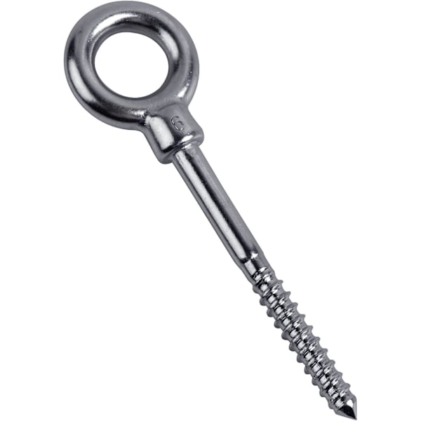 12 x Öglebult med trägänga, M6 x 60 mm bultögla öglebult öglemutter 304 rostfritt stål, öglebult krok skruv