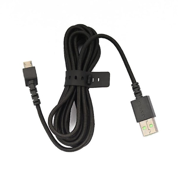 Hållbar nylonflätad USB-muskabel för Razer Mamba Hyperflux trådlös