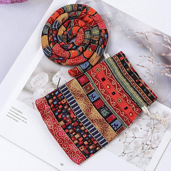 Spiral Lock Hårband Dreadlock Tillbehör, Böjbara Hårband Långa Dreads, Bun Wrap Ponytail Wrap Tie Tjockt Lockigt för Kvinnor och Män Ponytail Hållare ( Red Pattern