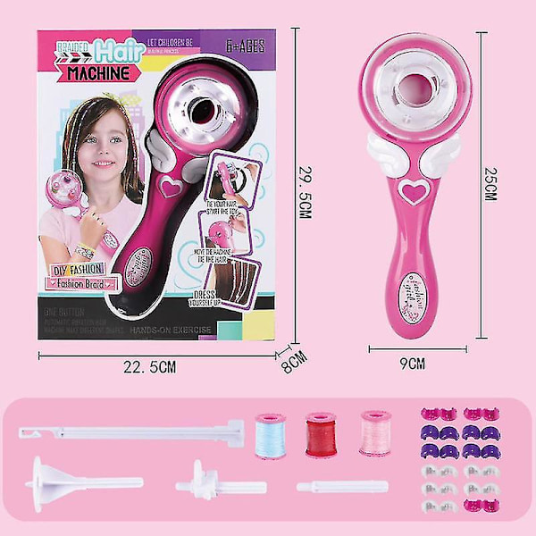DIY Fläta Frisyr Verktyg Elektrisk Automatisk Hårflätare Twist Flätare Maskin Väva Rulle Frisyr Maskin Set Barnpresent