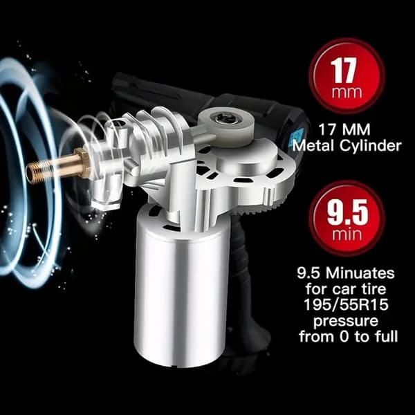 LED-ilmakompressori lampulla