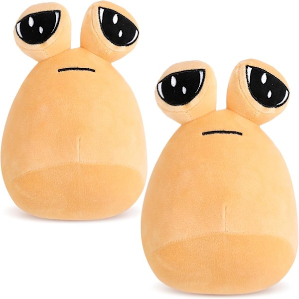 2 kappaletta Pou-pehmolelu, Alien Pou-pehmolelu My Pet Alien-pehmolelu 22CM/8.8 tuumaa Kawaii Alien-pehmolelu täytetty pehmolelu peli Alien-pehmolelu täytetty eläin nukke lelu f