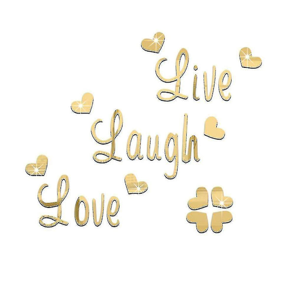 Live Love Laugh Svart Veggdekor Klistremerke Hjemdekorasjon Dekorativ Selvklebende Veggkunst Klistremerke Veggmalerier