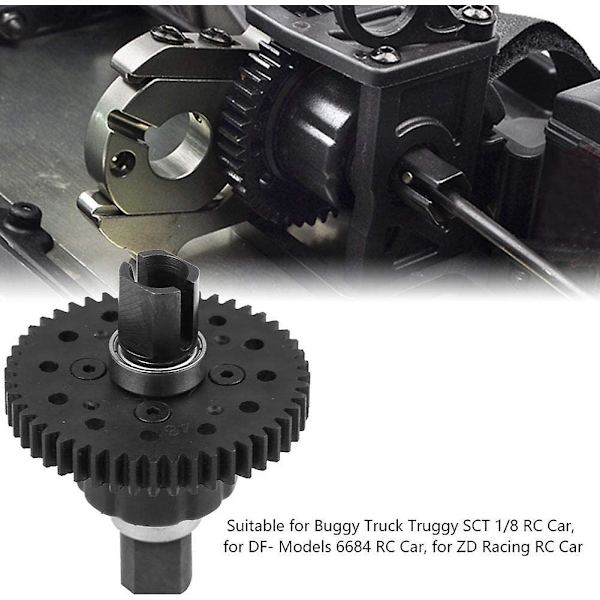 Metallisk Senterdifferensial for Fjernstyrt Bil, RC Differensial for 1/8 SCT/DF-6684/ZD Racing Modell Offroad Kjøretøy (48t 1.0mb)