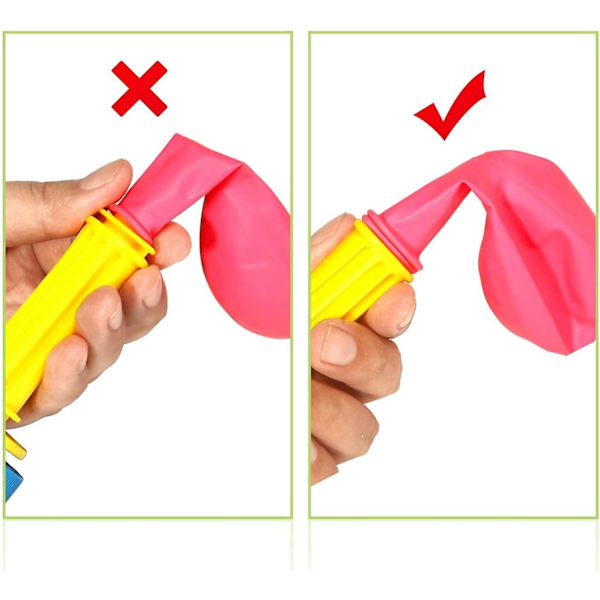 Ballongpump Hand Manuell Uppblåsningspump, Dubbelverkande Uppblåsningspump Luftpump Ballonger För Ballongbåge Kit, Helium Ballonger, Folie & Konfetti Ballonger Yoga B