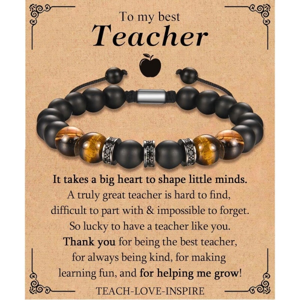 Gaver til Mænd Drenge, Kæreste Mand Armbånd Tigerøje Armbånd til Far Mormor Søn Onkel Bror, Perler Armbånd Gave til Fødselsdag Far Teacher Teacher