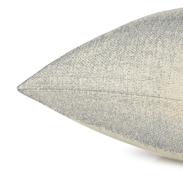 Sort Gult Kontrastfarve Splice Design Linned Pudebetræk Sofa Pude