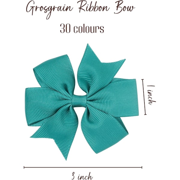 60 kpl 3 tuuman vauvojen tyttöjen hiusnauhat Alligator-leikkurit Grosgrain-nauha Pinwheel-hiuspanta vauvoille lapsille taaperoille teineille lahjoina pareittain… 30 Colors in Pairs