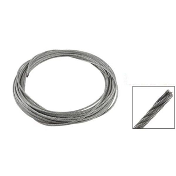 11 stk. Rustfrit Stål Wire Rope Klemmer + Kabel: 10 stk. 3mm Duplex Klips Wire Kabel Rope Greb Klemmer