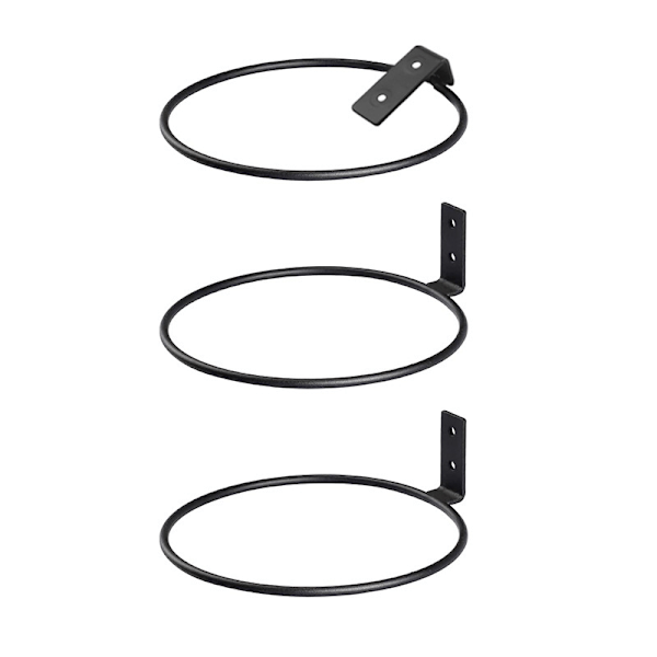 3 Blomster Plantestativ Ringe Vægmonteret Simpel Foldbar Hylde Væg Altan Dekorativ Blomsterpotte Blomsterstativ 6 inches