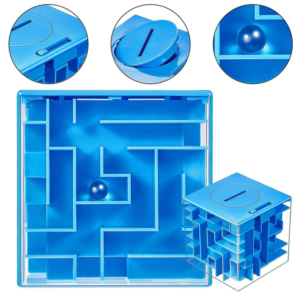 4 stk Pengeholder Maze Puzzle Gaveeske En morsom, unik måte og hjernetrim til folk du elsket, tilfeldig farge
