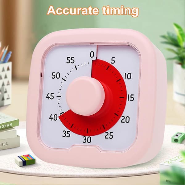 Visuel nedtællingstimer til køkkenmøder Stille magnetisk timer Letlæseligt display 60 minutters timer til klasseværelseslæring