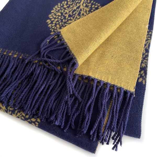 K Cashmere Tree Life Pläd-Sjal - Vändbar Sjal Kvinnor Pashmina Sjal, Vinter Sjal Kvinnor, Stor Wrap, Varm Sjal, Livets Träd Tryck Dam Sjal