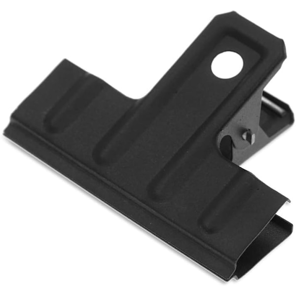 Suuret härän paperiliittimet, 10 kpl 3 tuuman pituiset suuret metalliset kansiopaperiliittimet paksuuntuneet kiinnikkeet toimistoon (musta) Black 77 mm