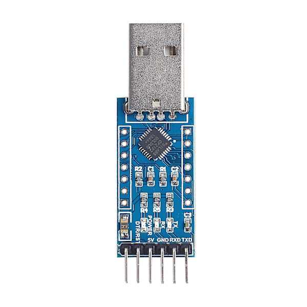 Cp2102 Usb 2.0 till UART TTL 6-stiftsmodul Seriell konverterare Adapter Blå+silver