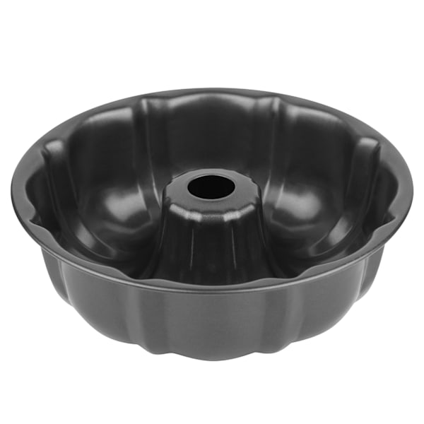 24 cm Non-stick kageform, kraftig kulstofstål riflet rørform, gelatine, chocoflan, flan